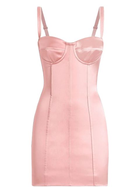 Dolce & Gabbana DNA stretch satin mini dress - Pink - zdjęcie produktu nr 1