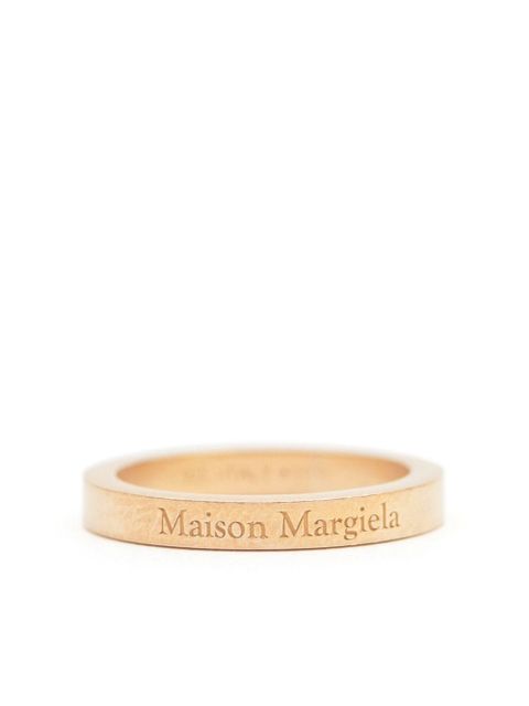 Maison Margiela logo-engraved band ring - Gold - zdjęcie produktu nr 1