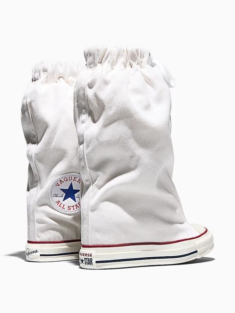 Converse trampki Converse x Vaquera Chuck Taylor All Star Wedge X-HI kolor biały A17686C