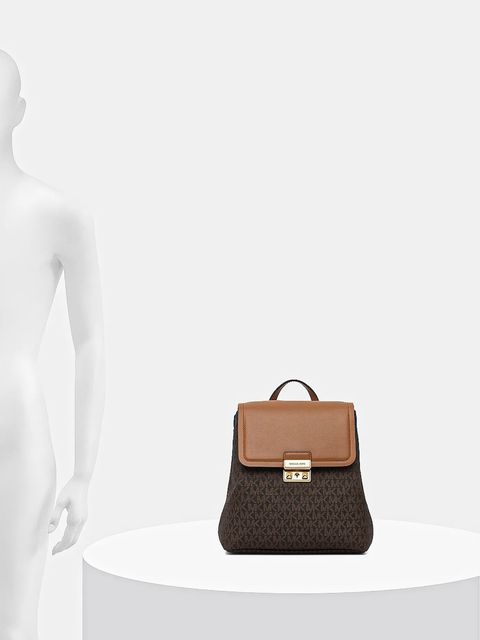 MICHAEL Michael Kors plecak damski kolor brązowy mały wzorzysty 30F5G2RB1B