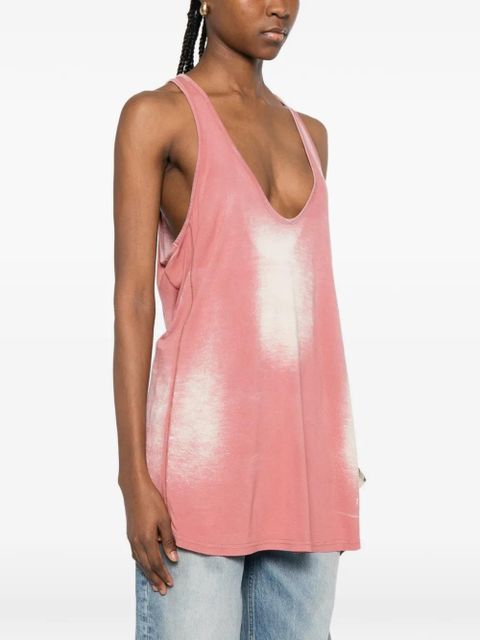 Diesel bleached V-neck top - Pink