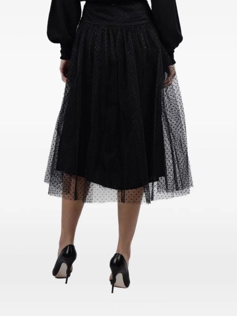 ZIMMERMANN polka-dot midi skirt - Black