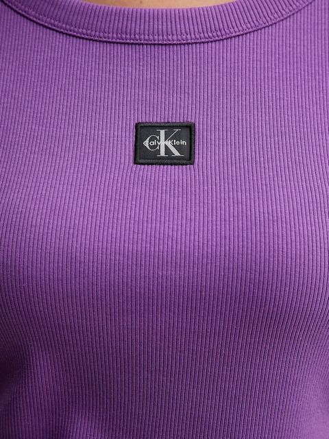 Calvin Klein Jeans t-shirt damski kolor fioletowy LV047C200G