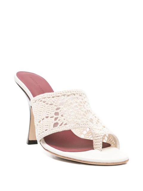 Magda Butrym 100mm crochet thong heeled sandals - Neutrals - zdjęcie produktu nr 2