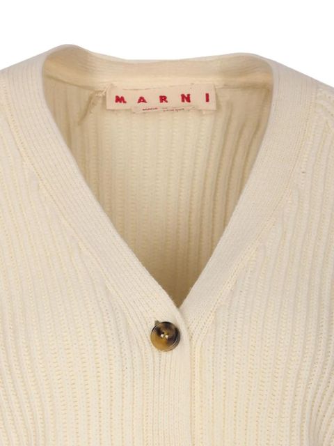 Marni button ribbed cardigan - Neutrals