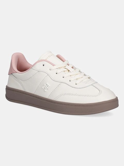 Tommy Hilfiger sneakersy skórzane TH PREMIUM HERITAGE SNEAKER damskie kolor beżowy FW0FW08755 - zdjęcie produktu nr 1