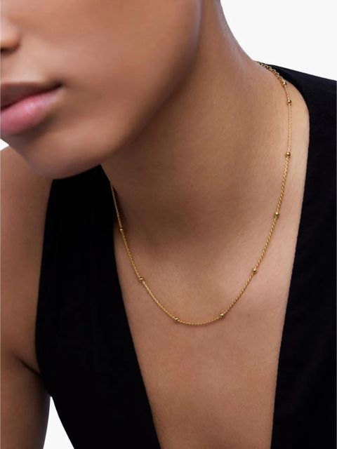 Monica Vinader beaded rope-chain necklace - Gold - zdjęcie produktu nr 2