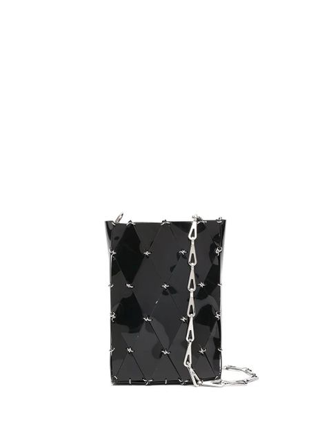 Rabanne diamond-pattern pierced shoulder bag - Black - zdjęcie produktu nr 1