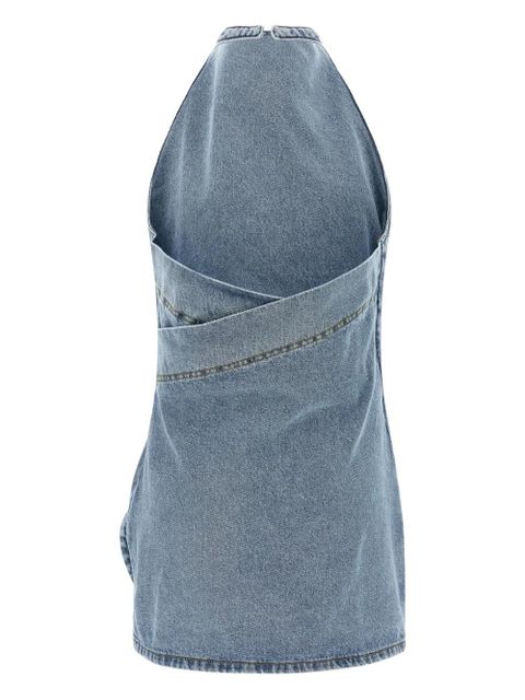 Magda Butrym Denim flower mini dress - Blue