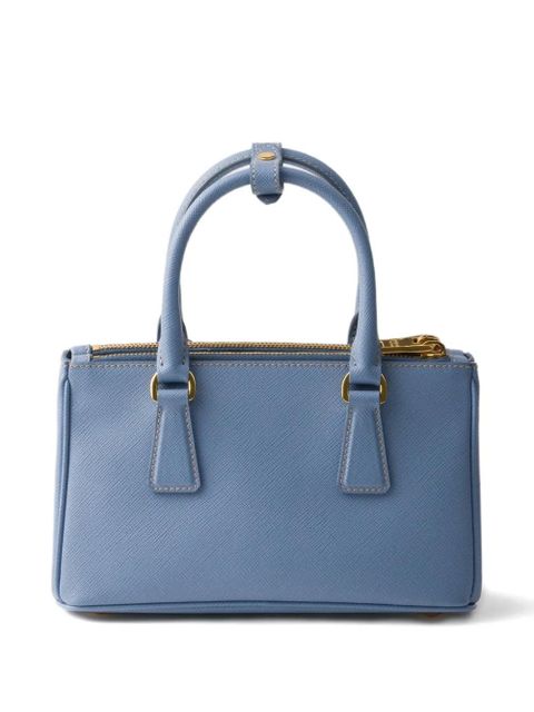 Prada mini Galleria leather tote bag - Blue - zdjęcie produktu nr 2