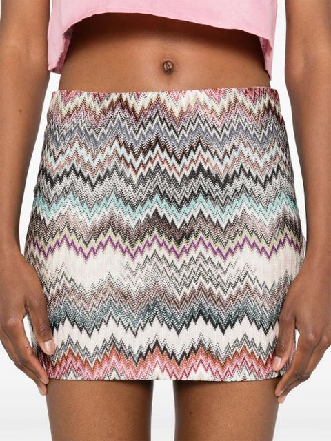 Missoni zigzag-patterned skirt - Neutrals