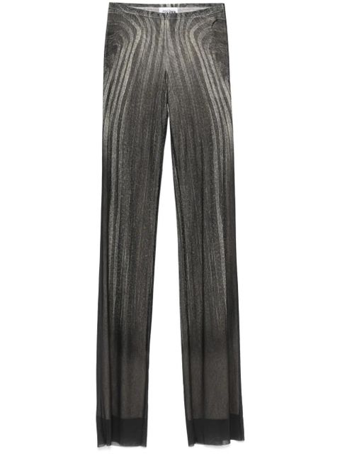 Jean Paul Gaultier spiral-print trousers - Black - zdjęcie produktu nr 1
