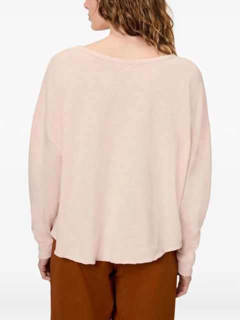 American Vintage Sonoma long-sleeve V-neck T-shirt - Pink