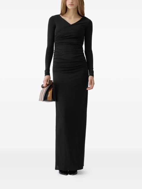 Jacquemus The Rita long-sleeve V-neck maxi dress - Black - zdjęcie produktu nr 2