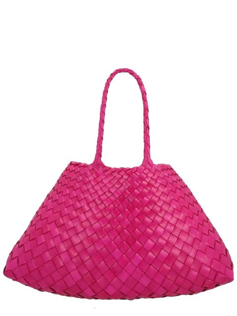 DRAGON DIFFUSION small Santa Croce woven shoulder bag - Pink - zdjęcie produktu nr 2