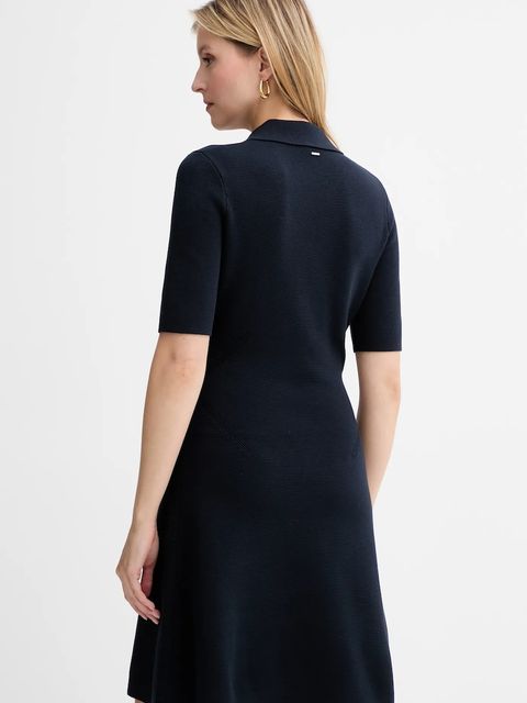 BOSS sukienka kolor granatowy mini rozkloszowana 50542876