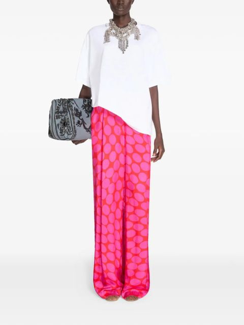DRIES VAN NOTEN pleated printed trousers - Pink - zdjęcie produktu nr 2