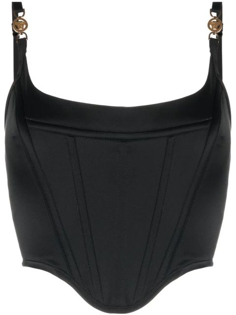 Versace Medusa '95 satin corset top - Black - zdjęcie produktu nr 1