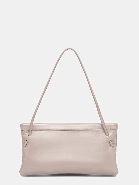 By Far torebka skórzana kolor beżowy MWBSB057LL032GY024PL