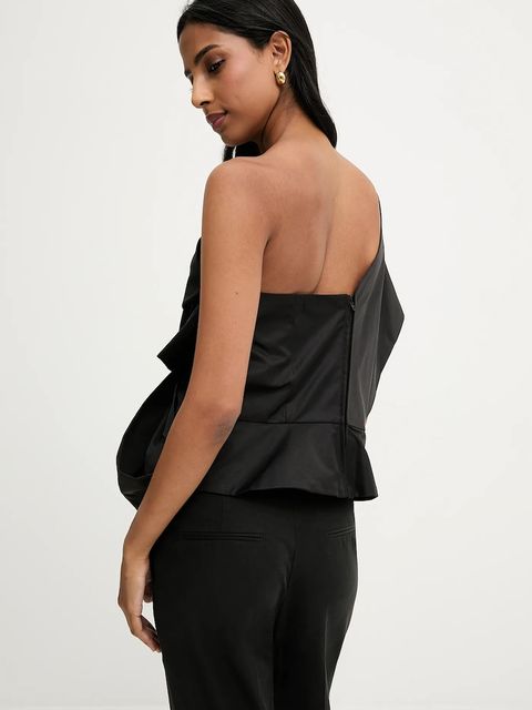 Answear.LAB bluzka damska kolor czarny gładka