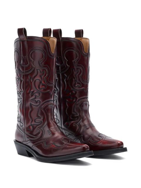 GANNI embroidered boots