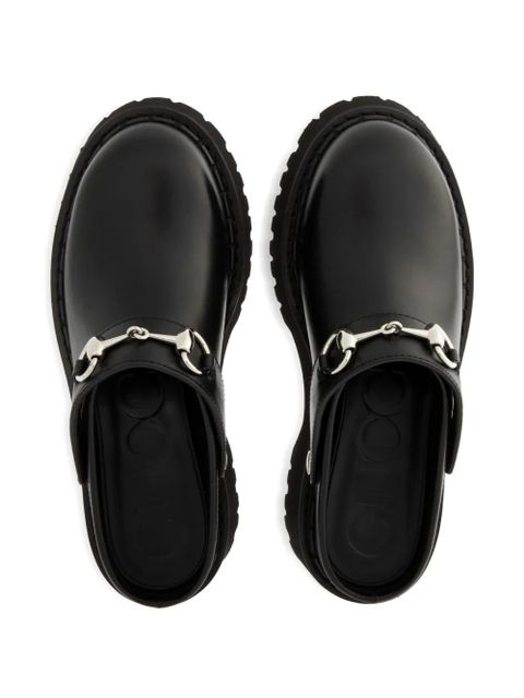 Gucci horsebit platform mules - Black