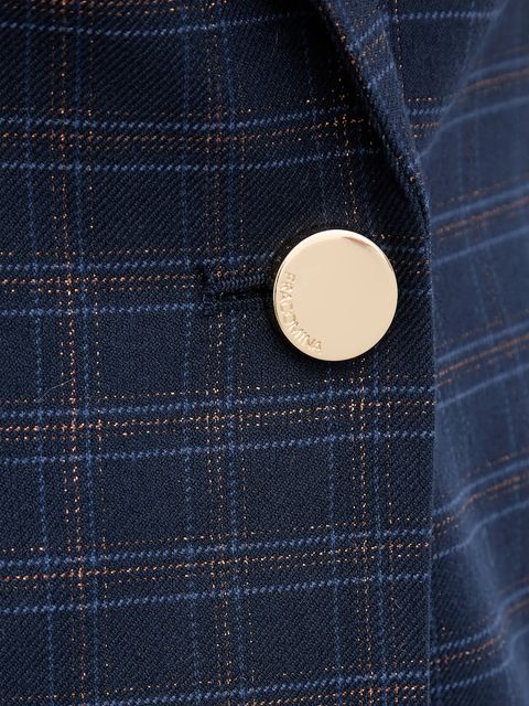 Fracomina marynarka kolor granatowy jednorzędowa wzorzysta FS25WJ3002W56195