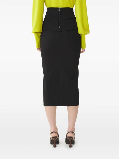 Lanvin twisted-detail midi skirt - Black