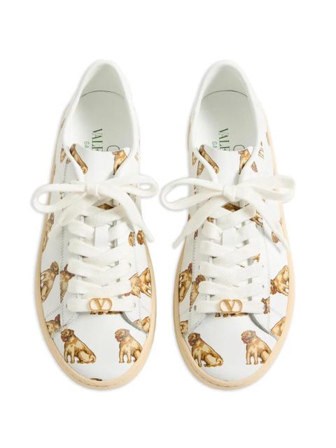 Valentino Garavani Royco sneakers in nappa calfskin with Petit Charles pattern - White