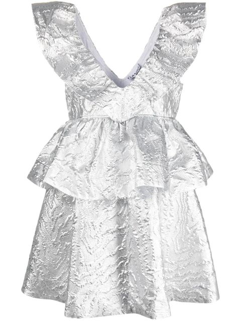 GANNI jacquard metallic dress - Silver - zdjęcie produktu nr 1