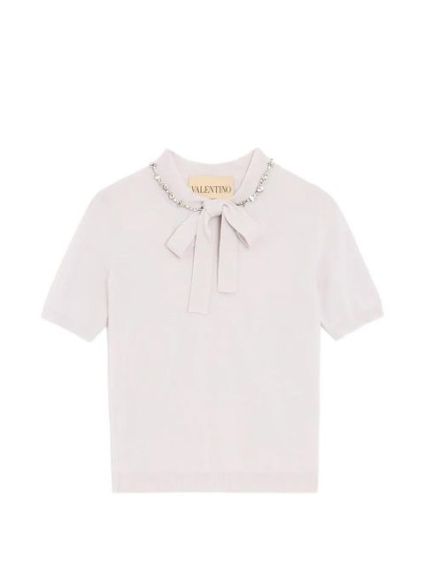 Valentino Garavani embroidered wool jumper - Purple - zdjęcie produktu nr 1