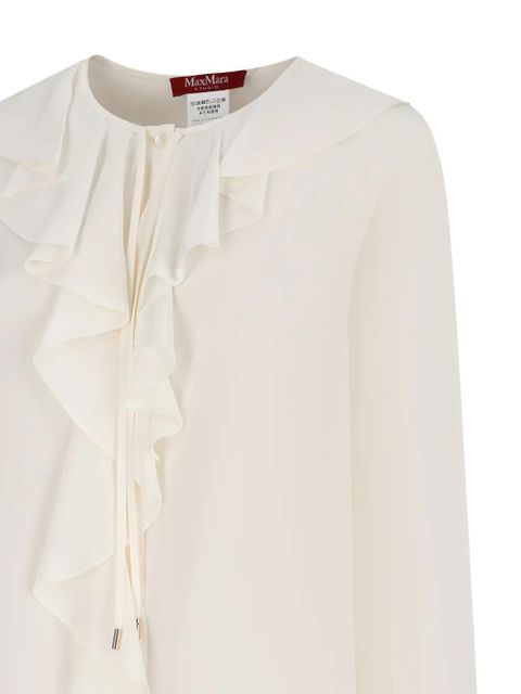 Max Mara ruffled blouse - Neutrals