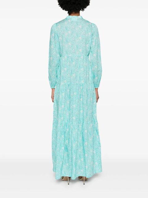 MC2 Saint Barth Nadja tiered maxi dress - Blue