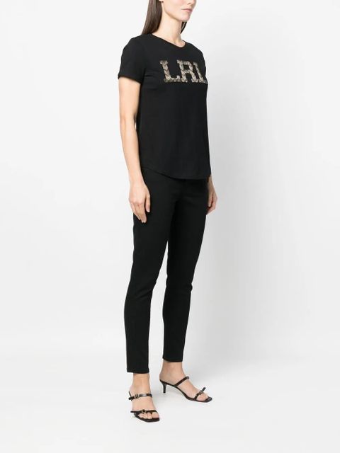 Lauren Ralph Lauren Hailly beaded-logoT-shirt - Black