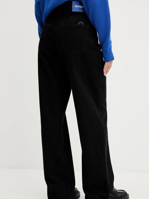 Hugo Blue jeansy damskie high waist 50548982