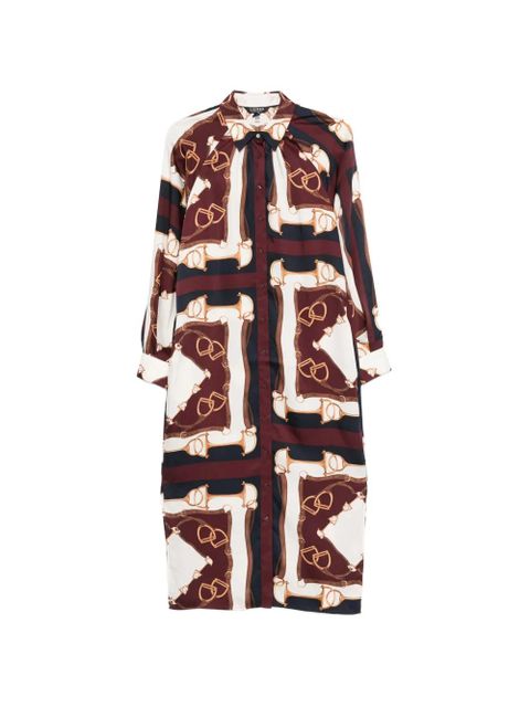 Lauren Ralph Lauren stirrup print shirt midi dress - Brown - zdjęcie produktu nr 1