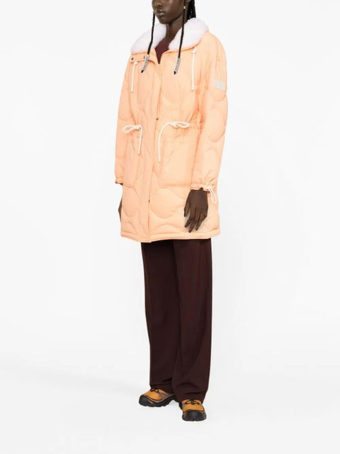Yves Salomon quilted drawstring-waist coat - Orange