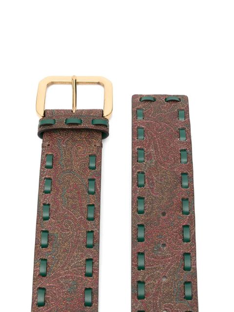ETRO paisley-jacquard belt - Brown