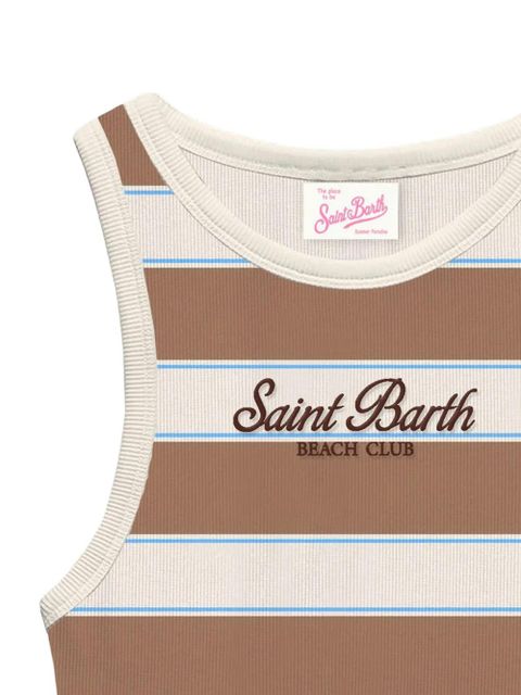 MC2 Saint Barth striped text vest - Brown - zdjęcie produktu nr 2