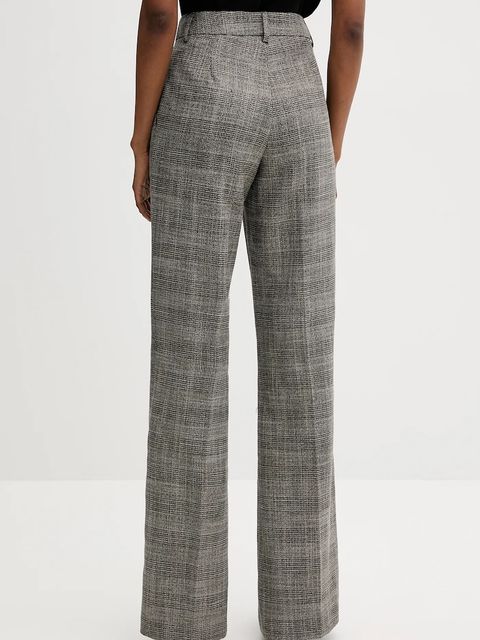 Silvian Heach spodnie CARILLO damskie kolor szary proste high waist GPA25350PA