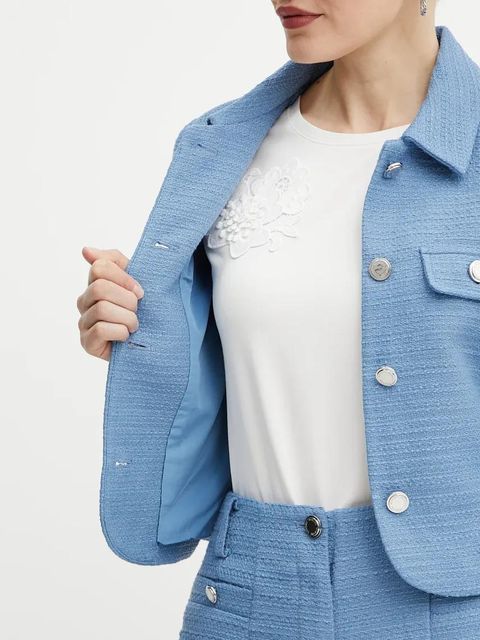 Morgan marynarka VEDY damski kolor niebieski jednorzędowa gładka VEDY