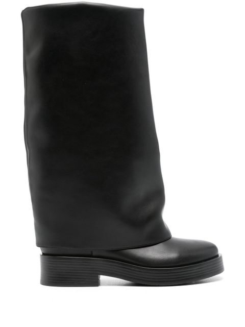 Casadei layered mid-calf boots - Black - zdjęcie produktu nr 1