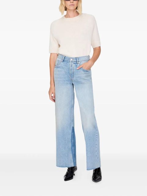 ANINE BING Manon frayed-hem jeans - Blue - zdjęcie produktu nr 2