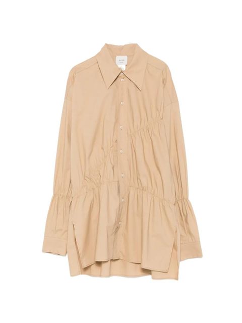 Alysi ruched poplin shirt - Neutrals - zdjęcie produktu nr 1