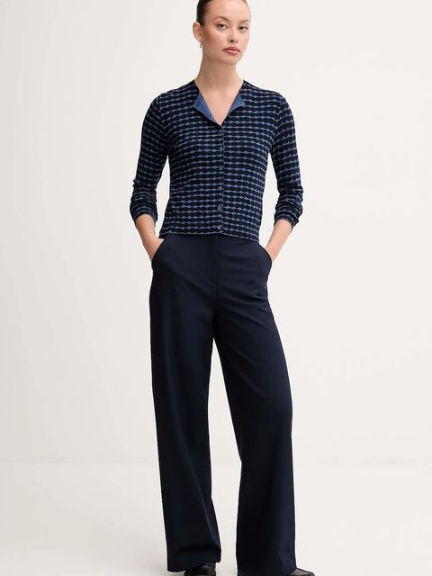 United Colors of Benetton kardigan damski kolor granatowy lekki 12F3D5028