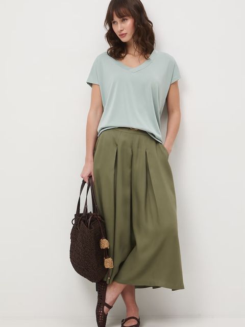 Medicine spódnica plisowana z lyocellu - zdjęcie produktu nr 1