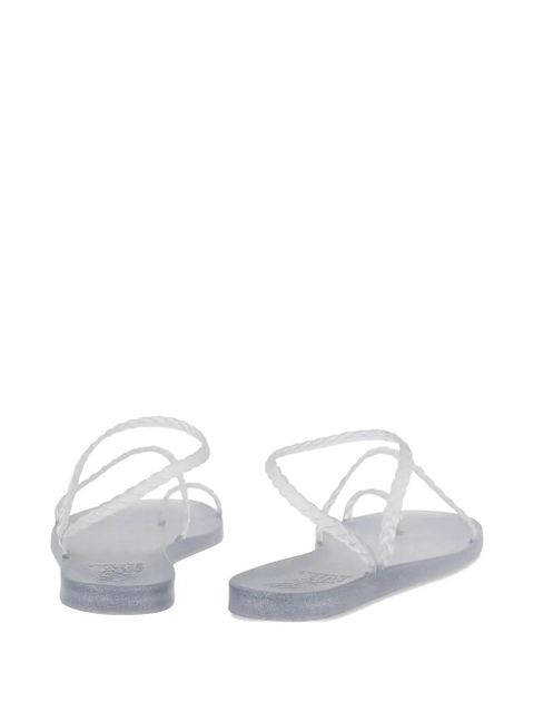 Ancient Greek Sandals Eleftheria glitter sandals - Clear/silver glitter