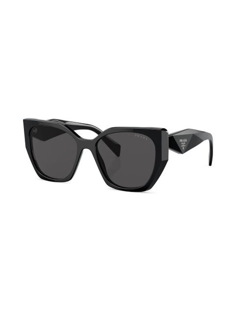 Prada Eyewear logo-plaque cat-eye sunglasses - Black