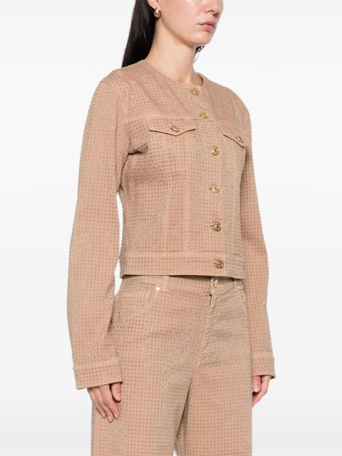 Blumarine rhinestone-embellished jacket - Neutrals
