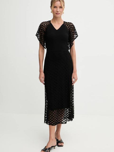 BOSS sukienka kolor czarny midi rozkloszowana 50548523 - zdjęcie produktu nr 1